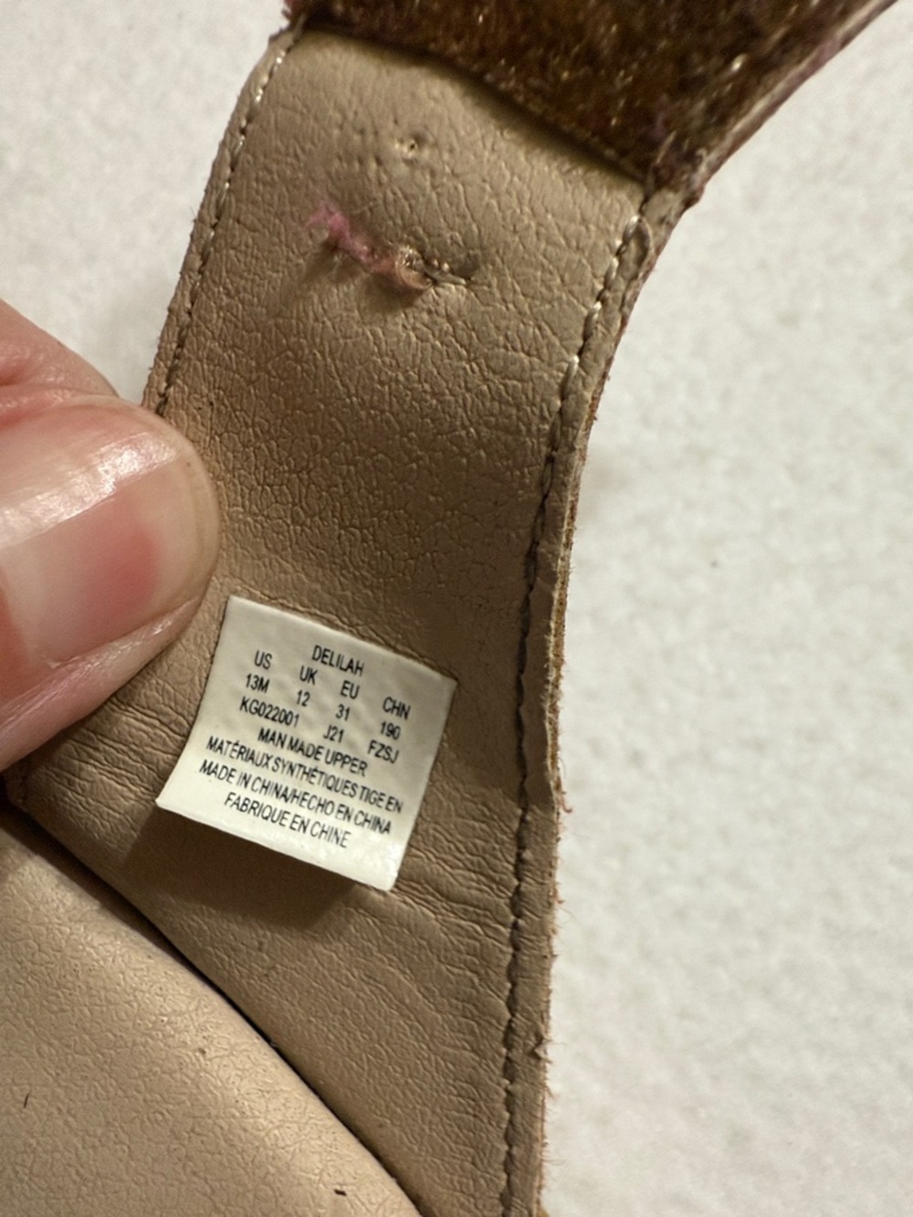 Girls Brown Bow Strap Stride Rite Delilah Sandals 13M - Picture 3 of 5
